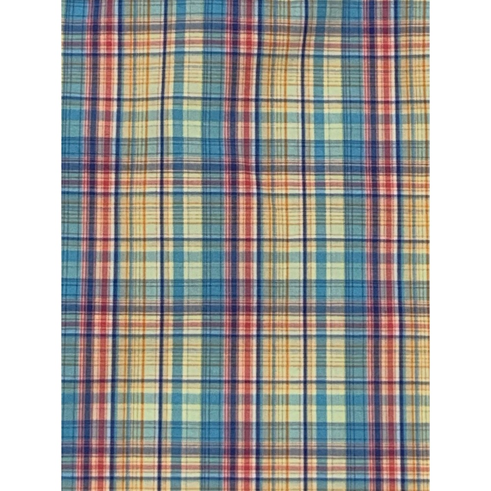 Alan Flusser Mens Shirt Plaid Button Down Short‎ Sleeve COLORFUL Plaid Size L - Picture 6 of 10